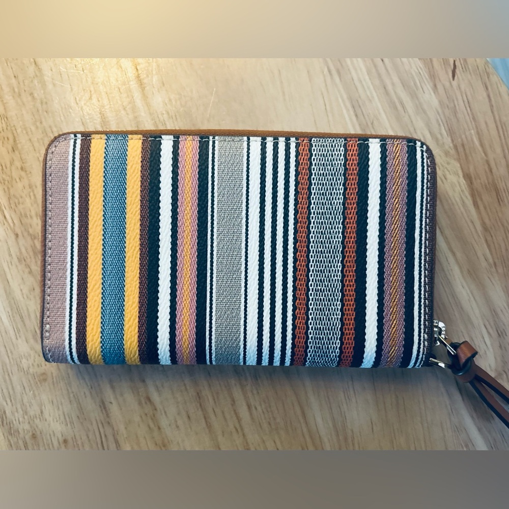 Tory Burch NWOT Multicolor Striped Wallet - Picture 2 of 7